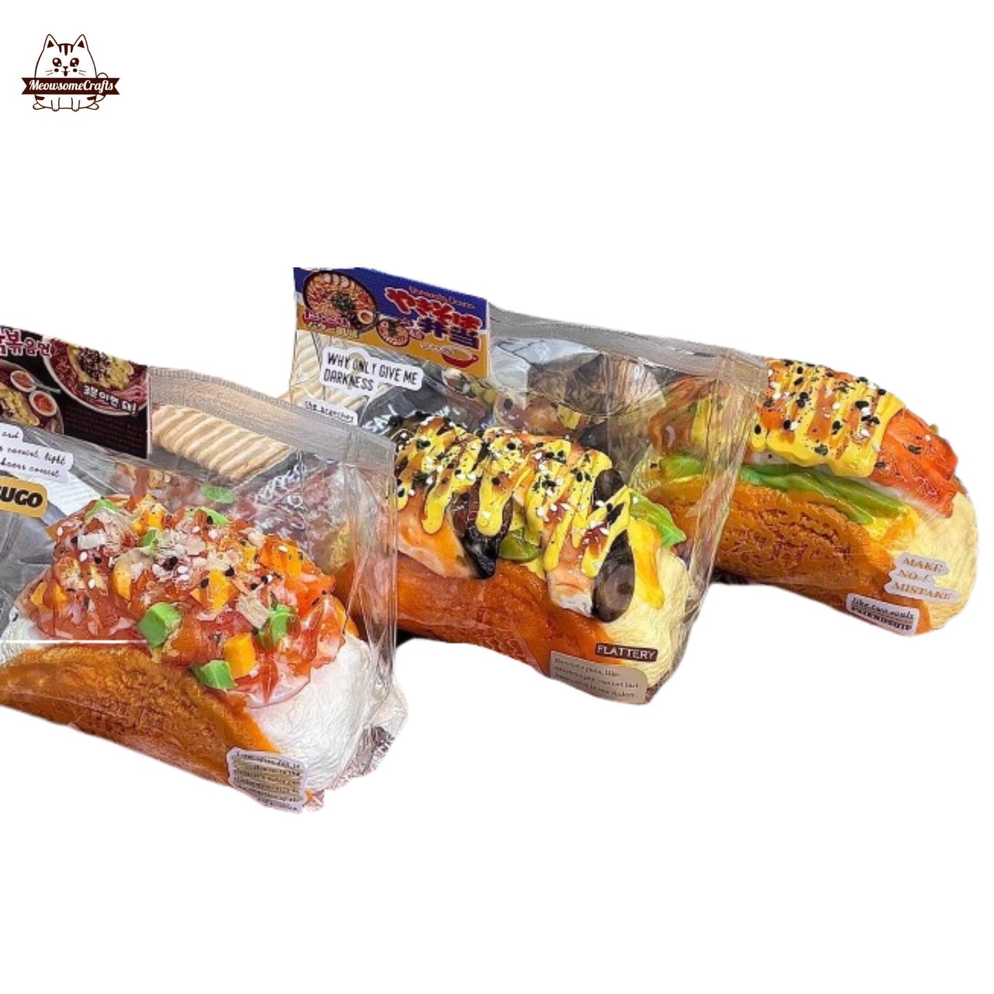 Realistic Taco Bread Food Squishy Soft Slow Rising Food Toy Stress Relief Desk Decor Toy
