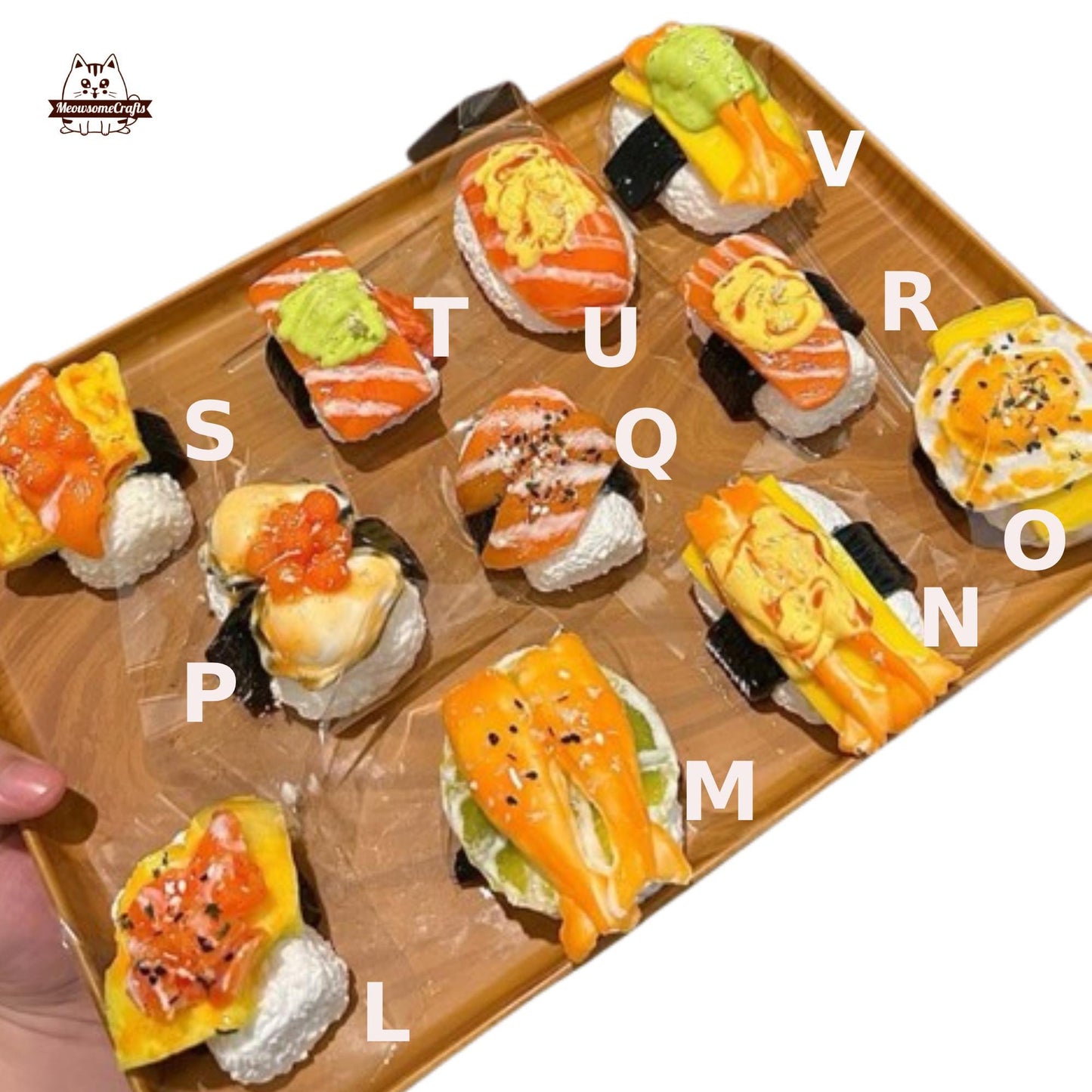 Realistic Sushi Squishy Set Nigiri Slow Rising Stress Toy Food Decor Fidget Toy
