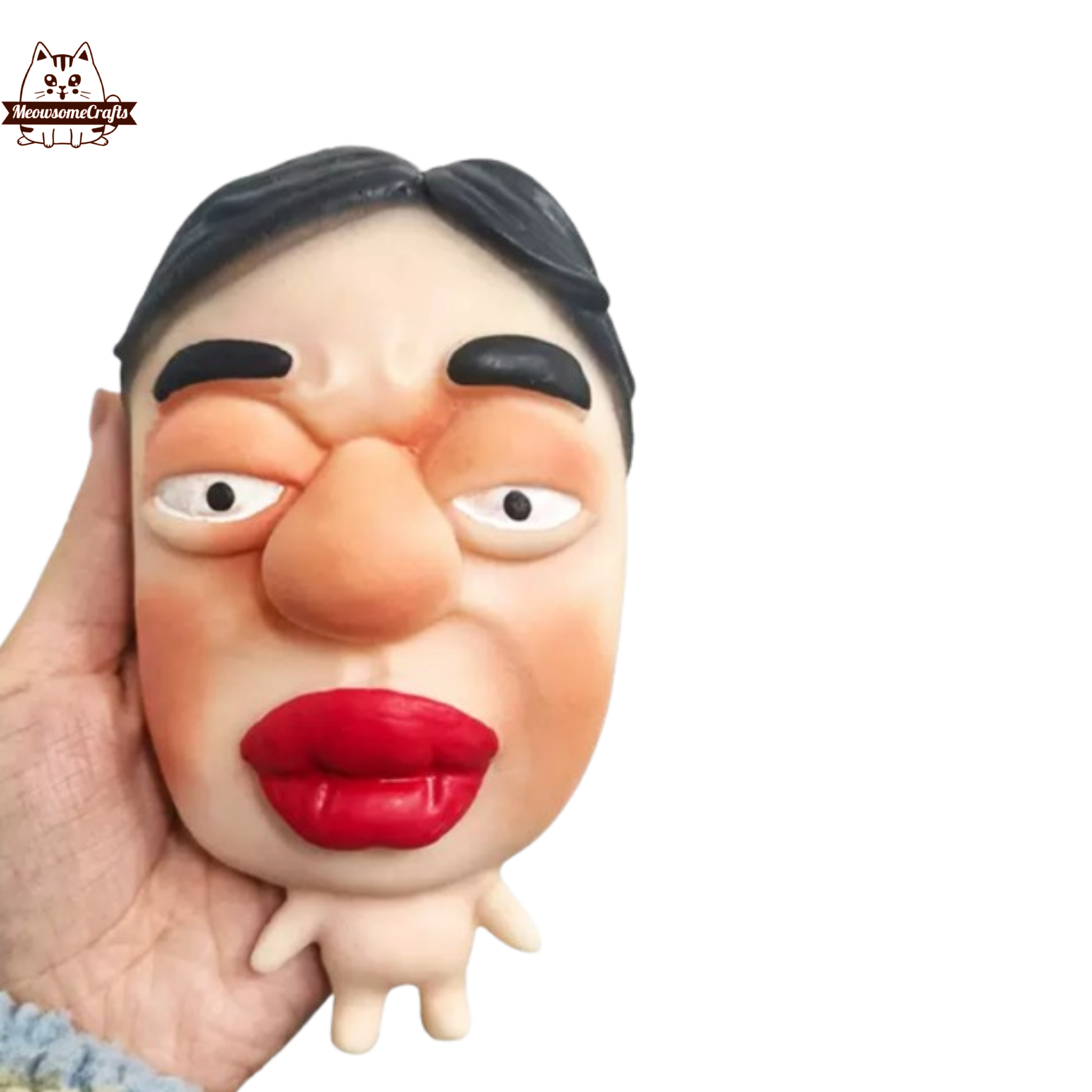 Funny Human Face Pimple Popping Handmade Squishy Fidget Toy