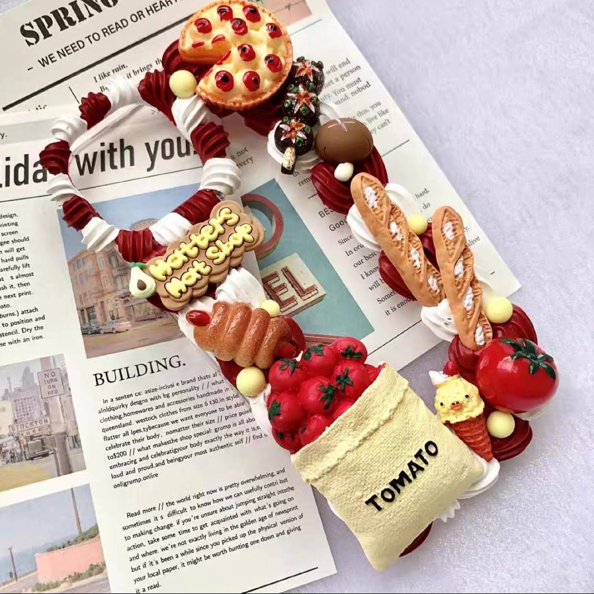Decoden Phone Case Kit Food Bread Charms | iPhone & Samsung MeowsomeCrafts Decoden Phone Case Kit Food Bread Charms | iPhone & Samsung MeowsomeCrafts