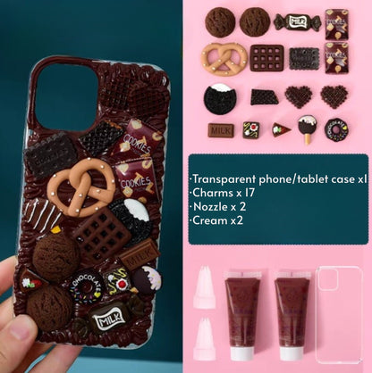 Decoden Custom Phone Case DIY Craft Kits | Ice Cream Cone Cookies Candy Cupcake Chocolate Charms | Samsung Android iPhone Cases - MeowsomeCrafts