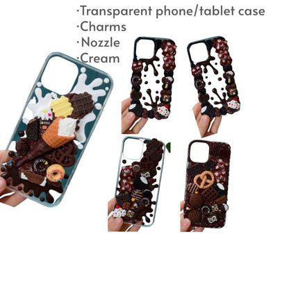 Decoden Custom Phone Case DIY Craft Kits | Ice Cream Cone Cookies Candy Cupcake Chocolate Charms | Samsung Android iPhone Cases - MeowsomeCrafts