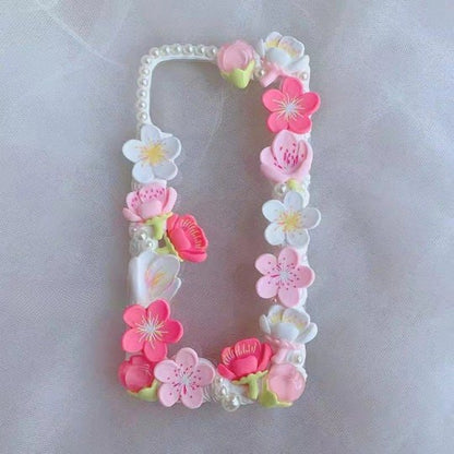 Decoden Custom Phone Case DIY Craft Kits | Sakura Flowers Daisies Rabbit Pearls Charms | Samsung Android iPhone Cases - MeowsomeCrafts