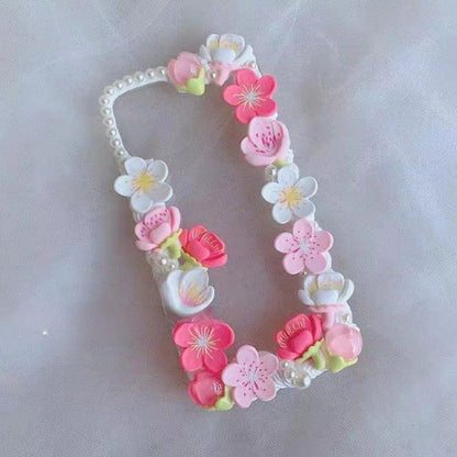 Decoden Custom Phone Case DIY Craft Kits | Sakura Flowers Daisies Rabbit Pearls Charms | Samsung Android iPhone Cases - MeowsomeCrafts