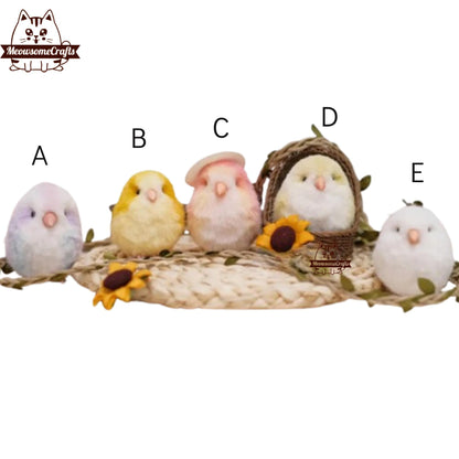 Handmade Chenille Stem Adorable Fluffy Birds Keychains Ornaments | Animal Figurine - MeowsomeCrafts