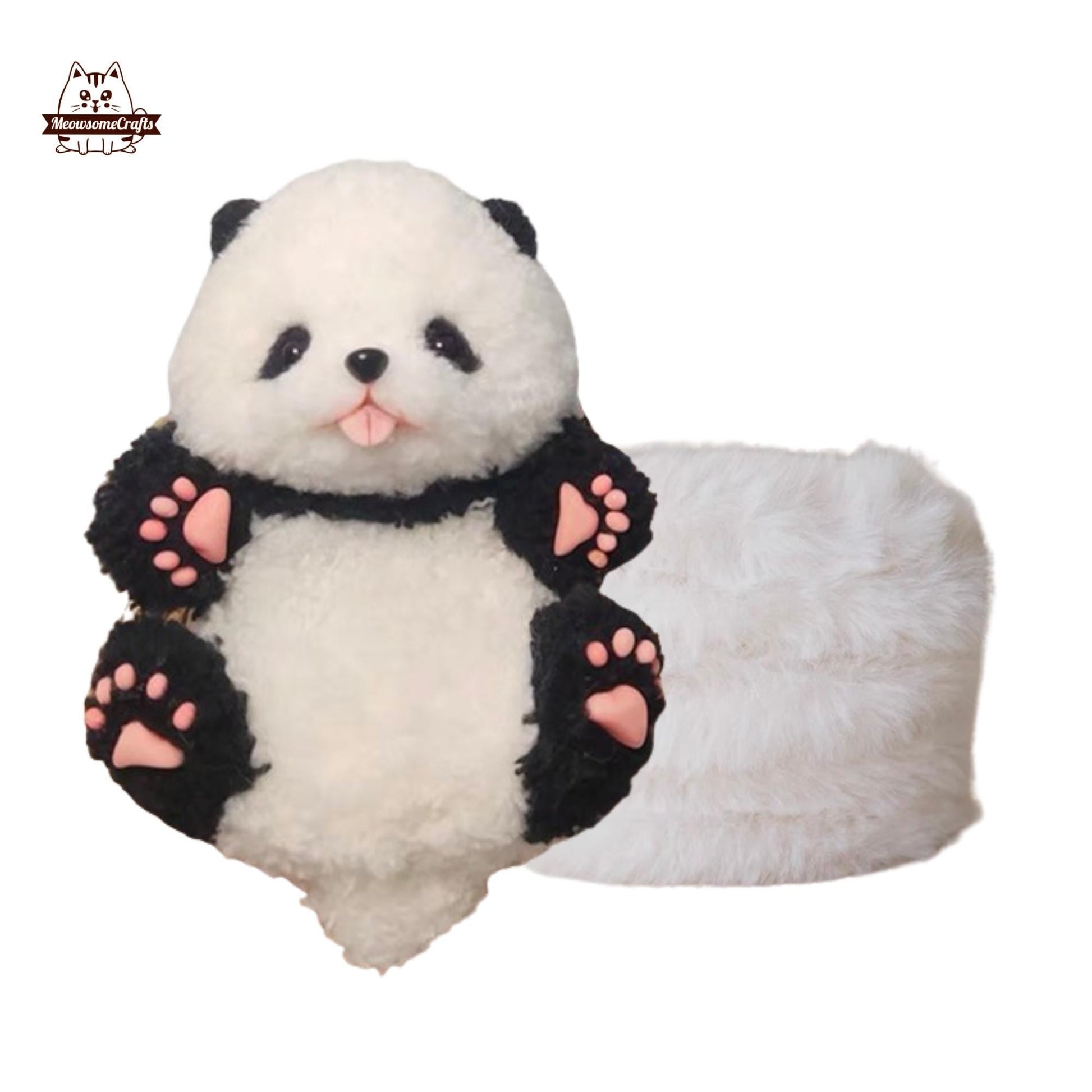 Handmade Chenille Stem Fluffy Baby Panda | Animal Figurine - MeowsomeCrafts