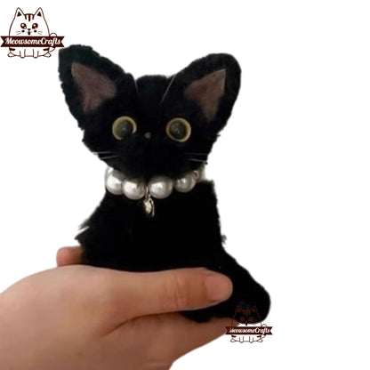 Handmade Chenille Stem Furry White & Black Kittens Cats | Animal Figurine - MeowsomeCrafts