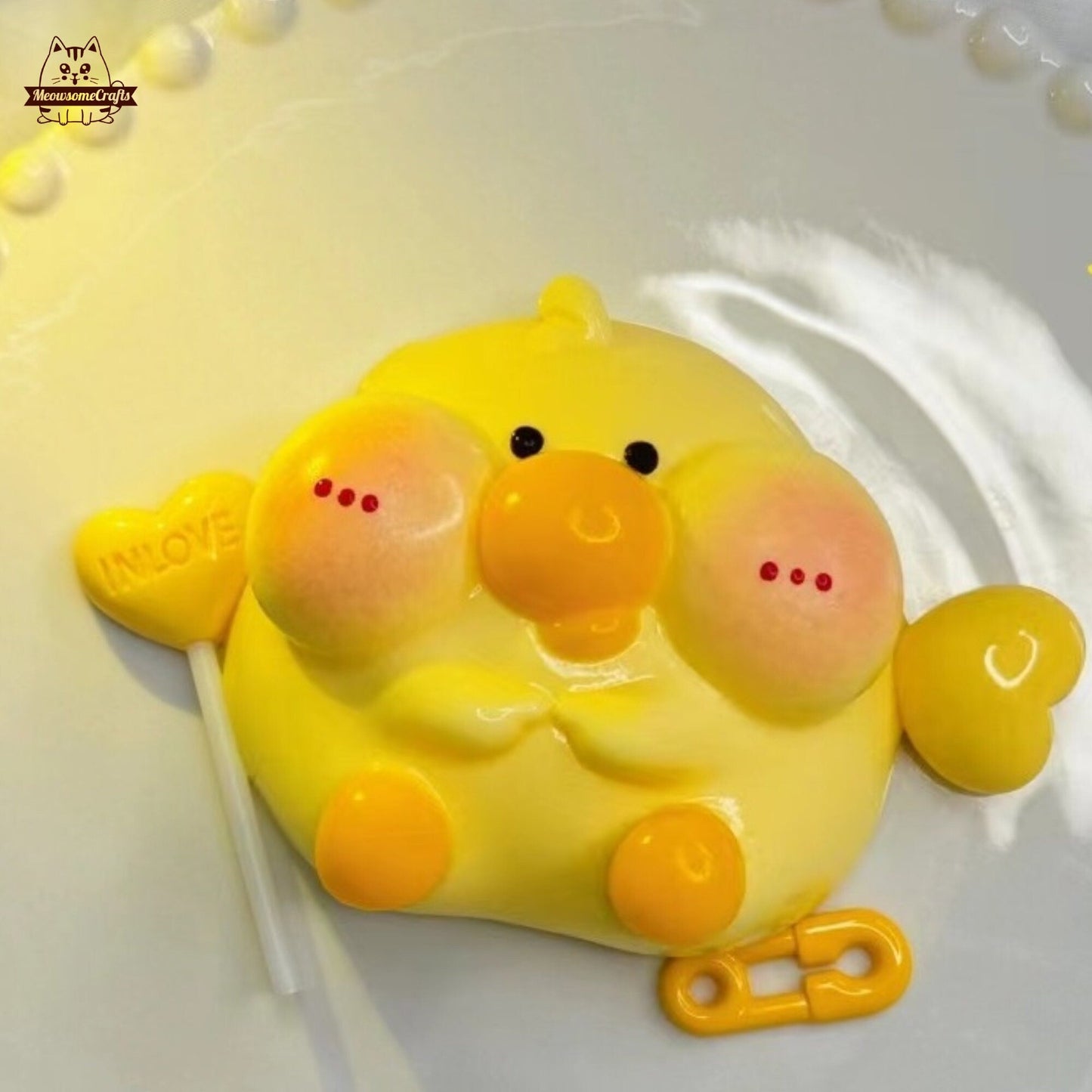 Handmade Taba Squishy Chubby Baby Chick Chicken Animal | Squeezable Stress Relief Fidget Toy - MeowsomeCrafts