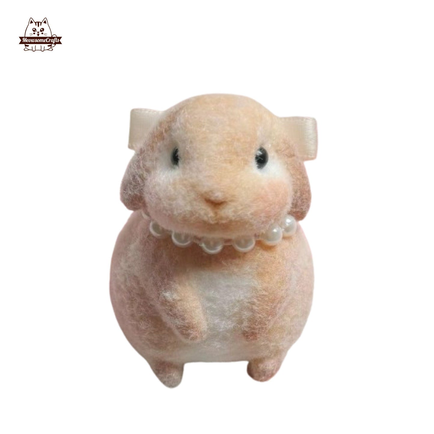 Handmade Taba Squishy Furry Baby Rabbit Animal Customizable | Squeezable Stress Relief Fidget Toy - MeowsomeCrafts