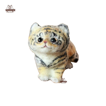 Handmade Taba Squishy Furry Baby Tiger Cubs Animal | Squeezable Stress Relief Fidget Toy - MeowsomeCrafts