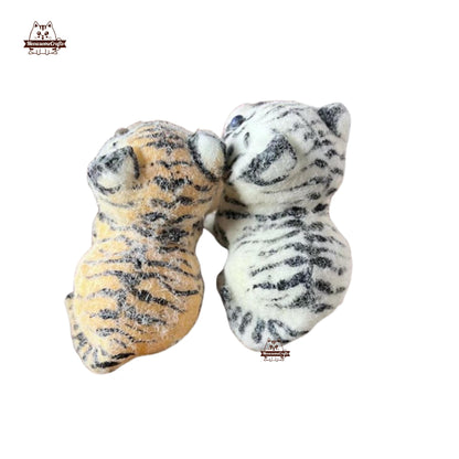 Handmade Taba Squishy Furry Baby Tiger Cubs Animal | Squeezable Stress Relief Fidget Toy - MeowsomeCrafts