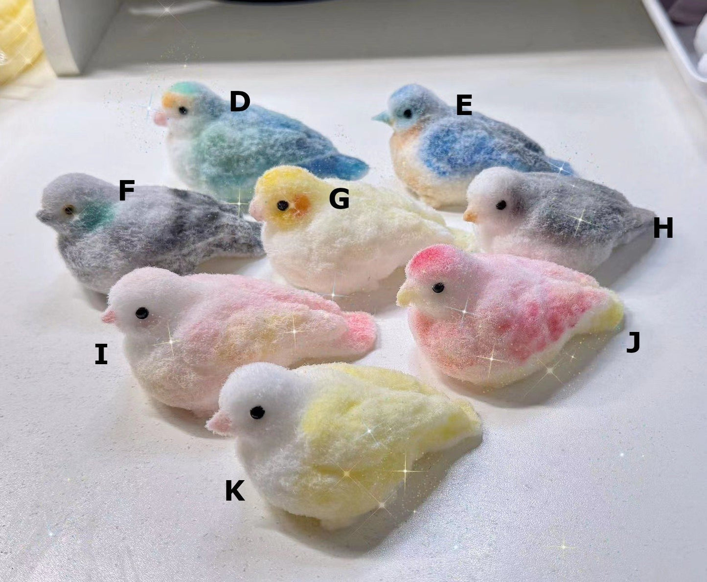 Handmade Taba Squishy Furry Birds Animal Customizable | Squeezable Stress Relief Fidget Toy - MeowsomeCrafts