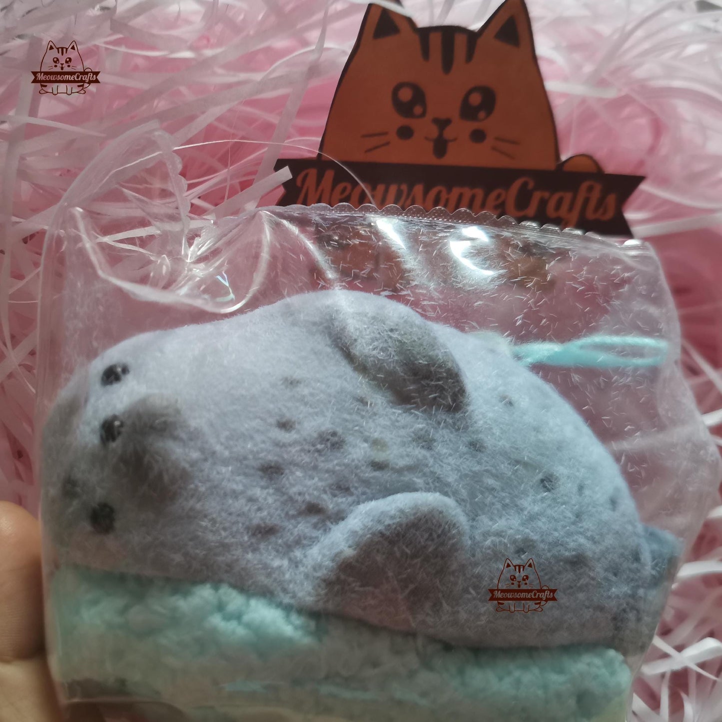 Handmade Taba Squishy Furry Chubby Seal Animal Customizable | Squeezable Stress Relief Fidget Toy - MeowsomeCrafts