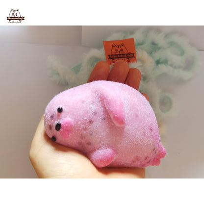 Handmade Taba Squishy Furry Chubby Seal Animal Customizable | Squeezable Stress Relief Fidget Toy - MeowsomeCrafts