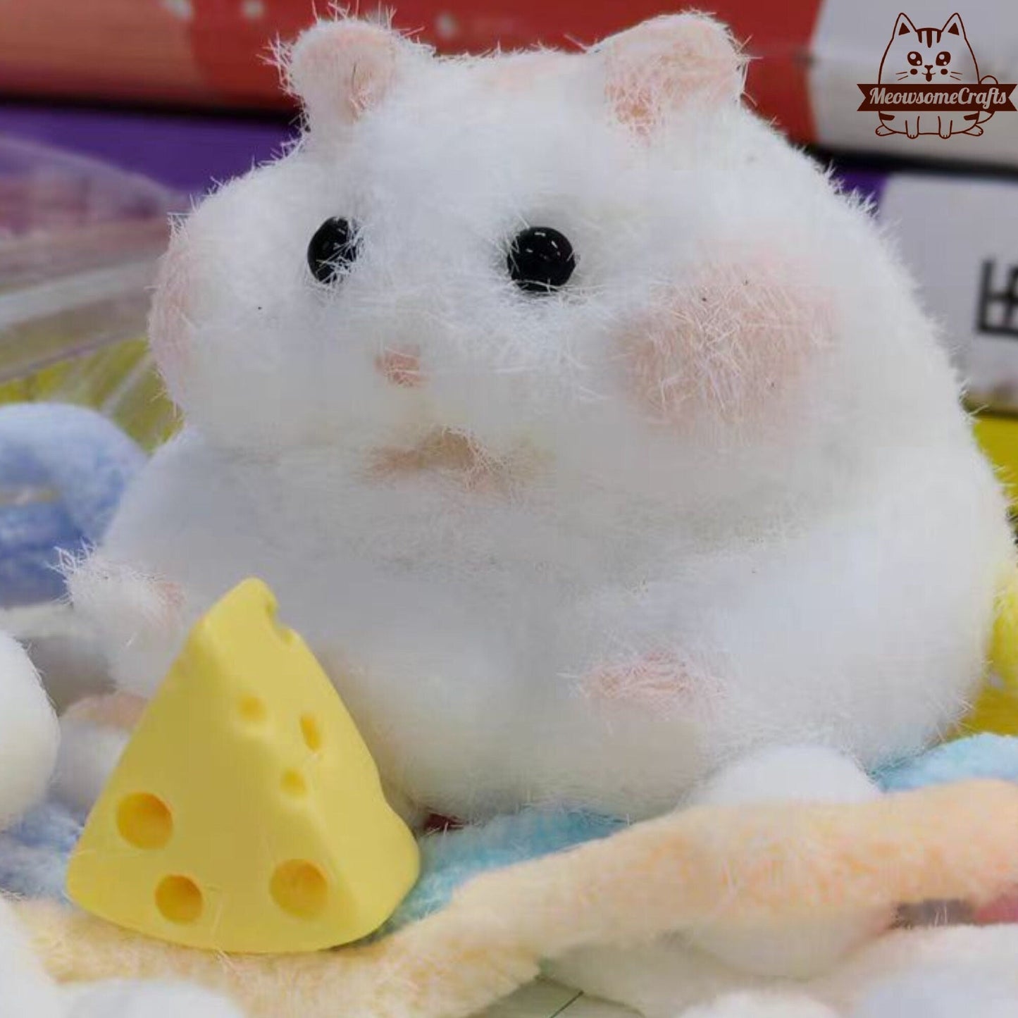 Handmade Taba Squishy Furry Hamster Animal Customizable | Squeezable Stress Relief Fidget Toy - MeowsomeCrafts