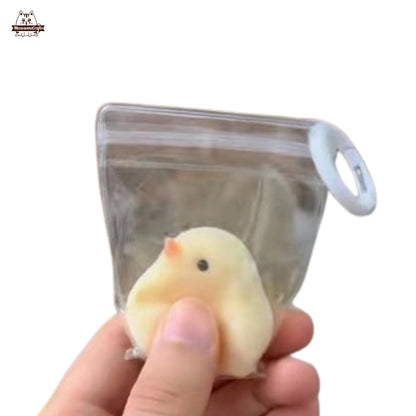 Handmade Taba Squishy Furry Little Baby Chicks Animal | Squeezable Stress Relief Fidget Toy - MeowsomeCrafts