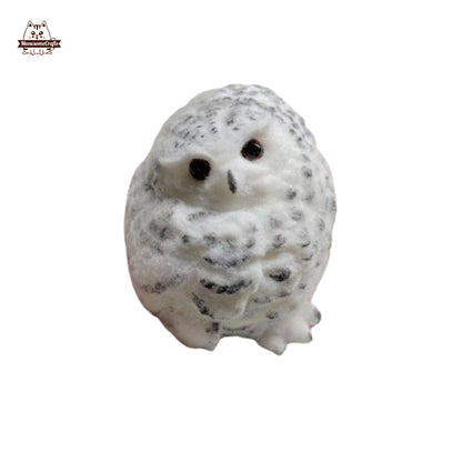 Handmade Taba Squishy Furry Owl Bird Animal Customizable | Squeezable Stress Relief Fidget Toy - MeowsomeCrafts