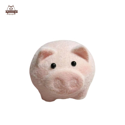 Handmade Taba Squishy Furry Pig Animal Customizable | Squeezable Stress Relief Fidget Toy - MeowsomeCrafts