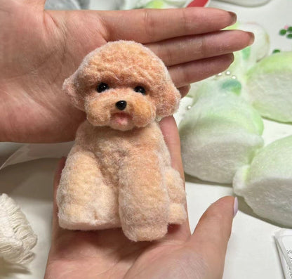 Handmade Taba Squishy Furry Teddy Puppy Dog Animal Customizable | Squeezable Stress Relief Fidget Toy - MeowsomeCrafts