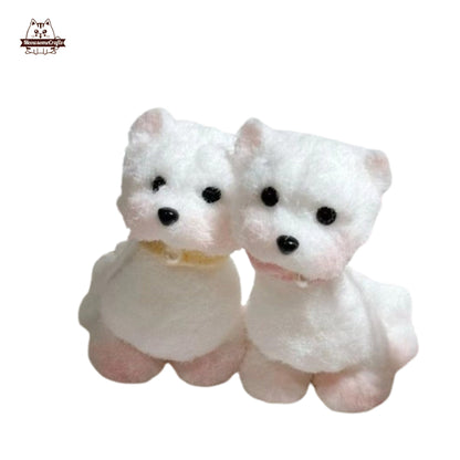 Handmade Taba Squishy Furry Teddy Puppy Dog Animal Customizable | Squeezable Stress Relief Fidget Toy - MeowsomeCrafts