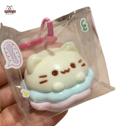 Handmade Taba Squishy Kawaii Cake Cat Dessert Food | Squeezable Stress Relief Fidget Toy - MeowsomeCrafts