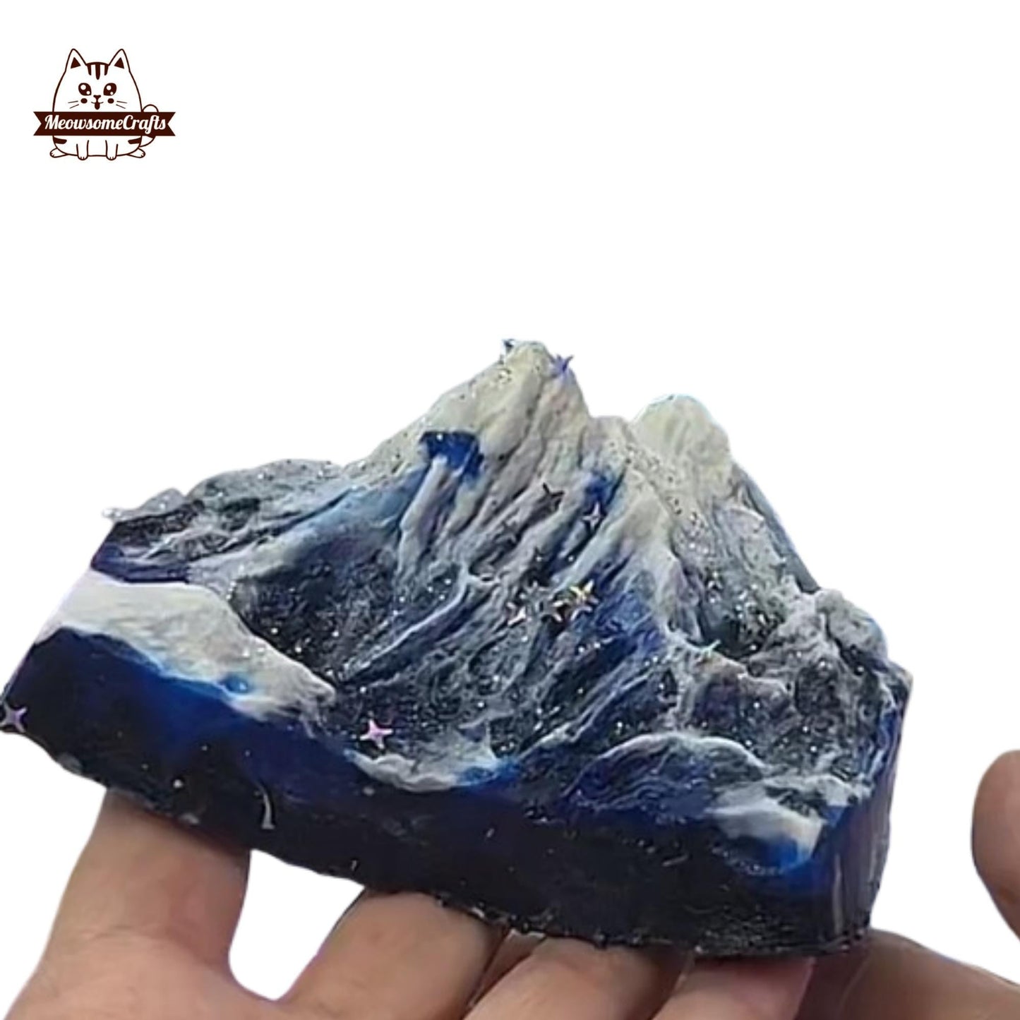 Handmade Taba Squishy Snowy Mountain Mixed Colors | Squeezable Stress Relief Fidget Toy - MeowsomeCrafts