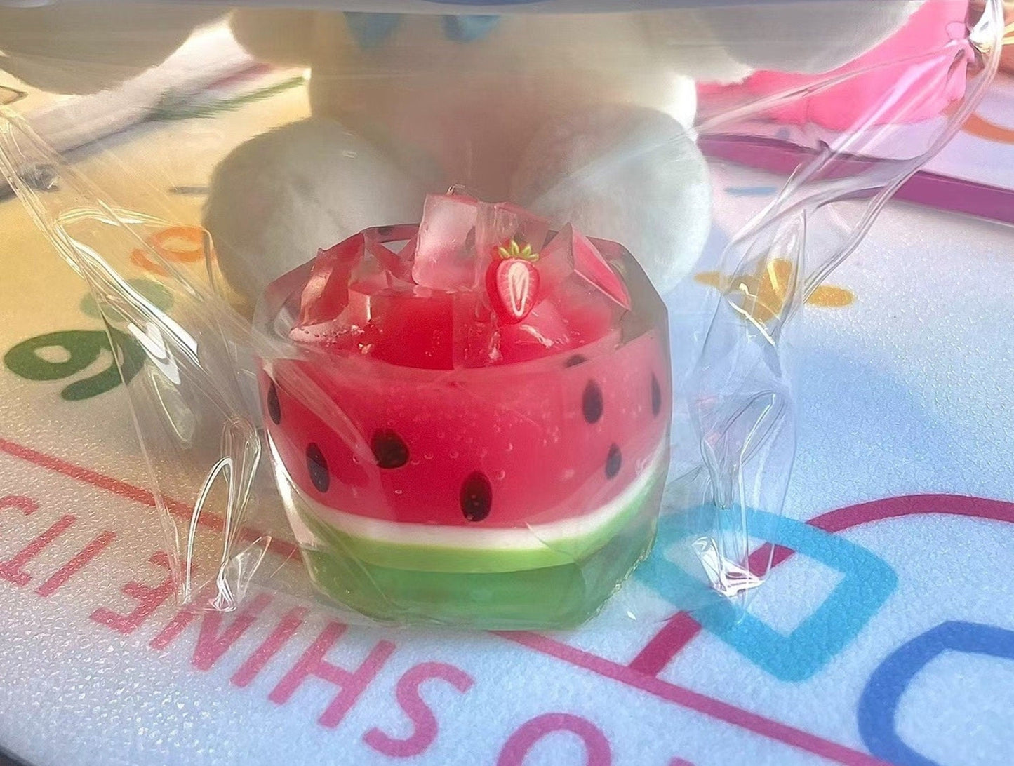 Handmade Taba Squishy Strawberry Milkshake Watermelon Nectar Drink | Squeezable Stress Relief Fidget Toy - MeowsomeCrafts