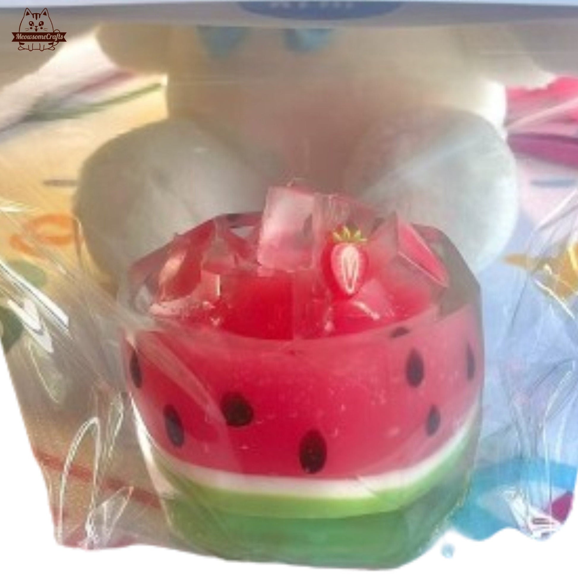 Handmade Taba Squishy Strawberry Milkshake Watermelon Nectar Drink | Squeezable Stress Relief Fidget Toy - MeowsomeCrafts