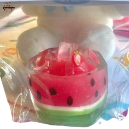 Handmade Taba Squishy Strawberry Milkshake Watermelon Nectar Drink | Squeezable Stress Relief Fidget Toy - MeowsomeCrafts