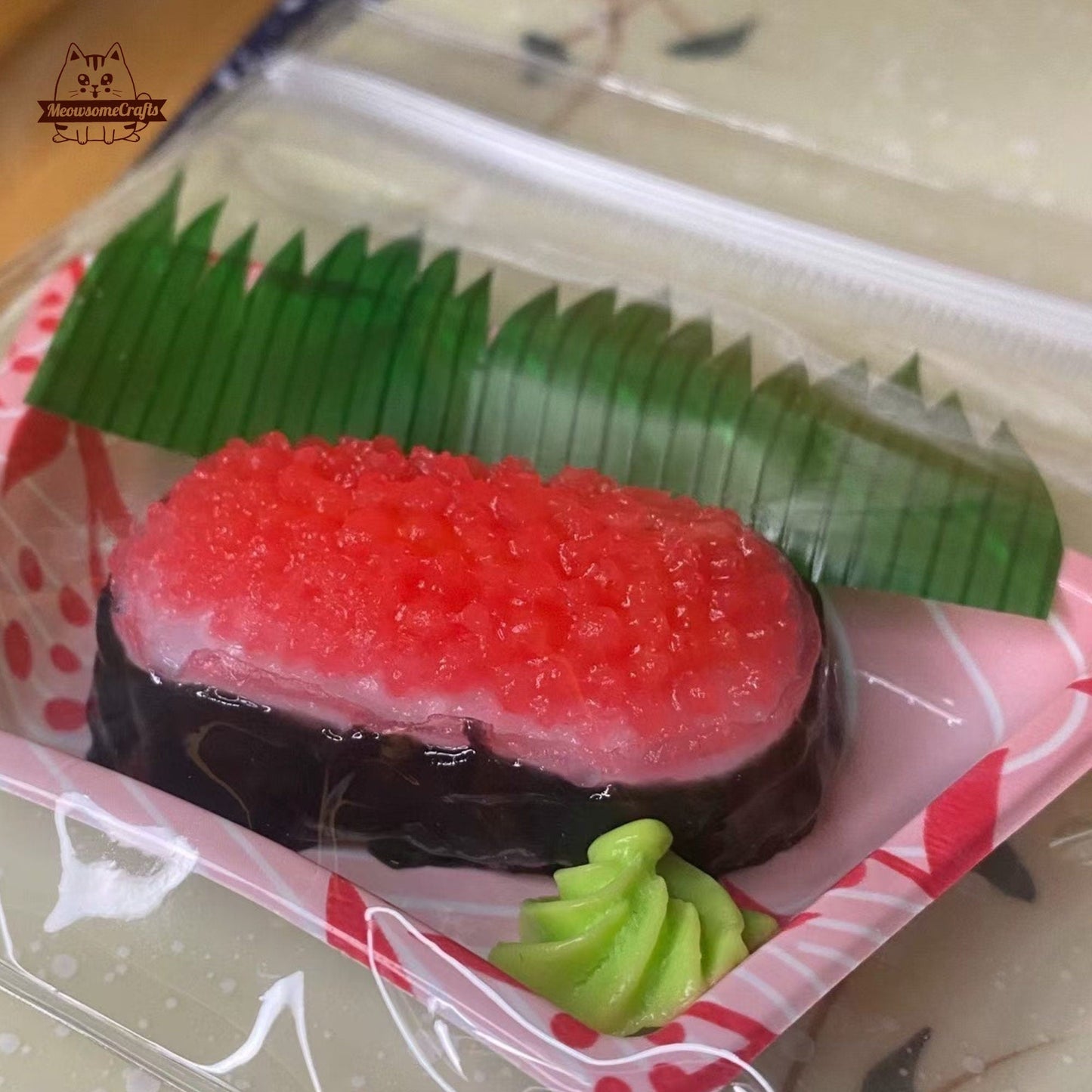 Handmade Taba Squishy Sushi Salmon Roe Food | Squeezable Stress Relief Fidget Toy - MeowsomeCrafts