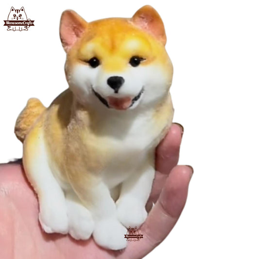 Soft Furry Shiba Inu Dog Squishy Squeezable Anxiety Stress Relief Sensory Handmade Fidget Toys