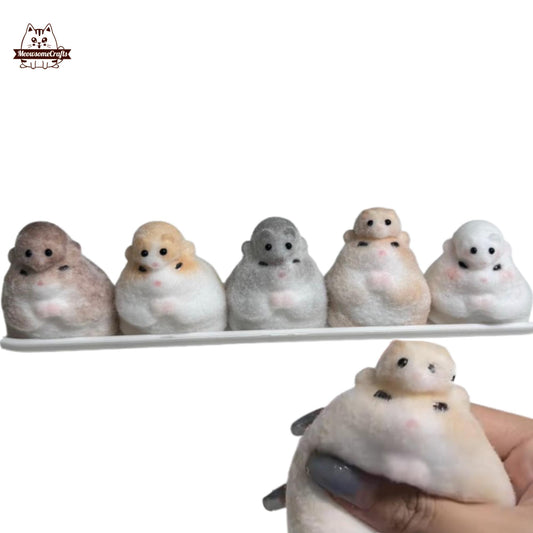 Furry Squishy Hamster Baby Mouse Customizable Squeezable Anxiety Stress Relief Sensory Fidget Toy