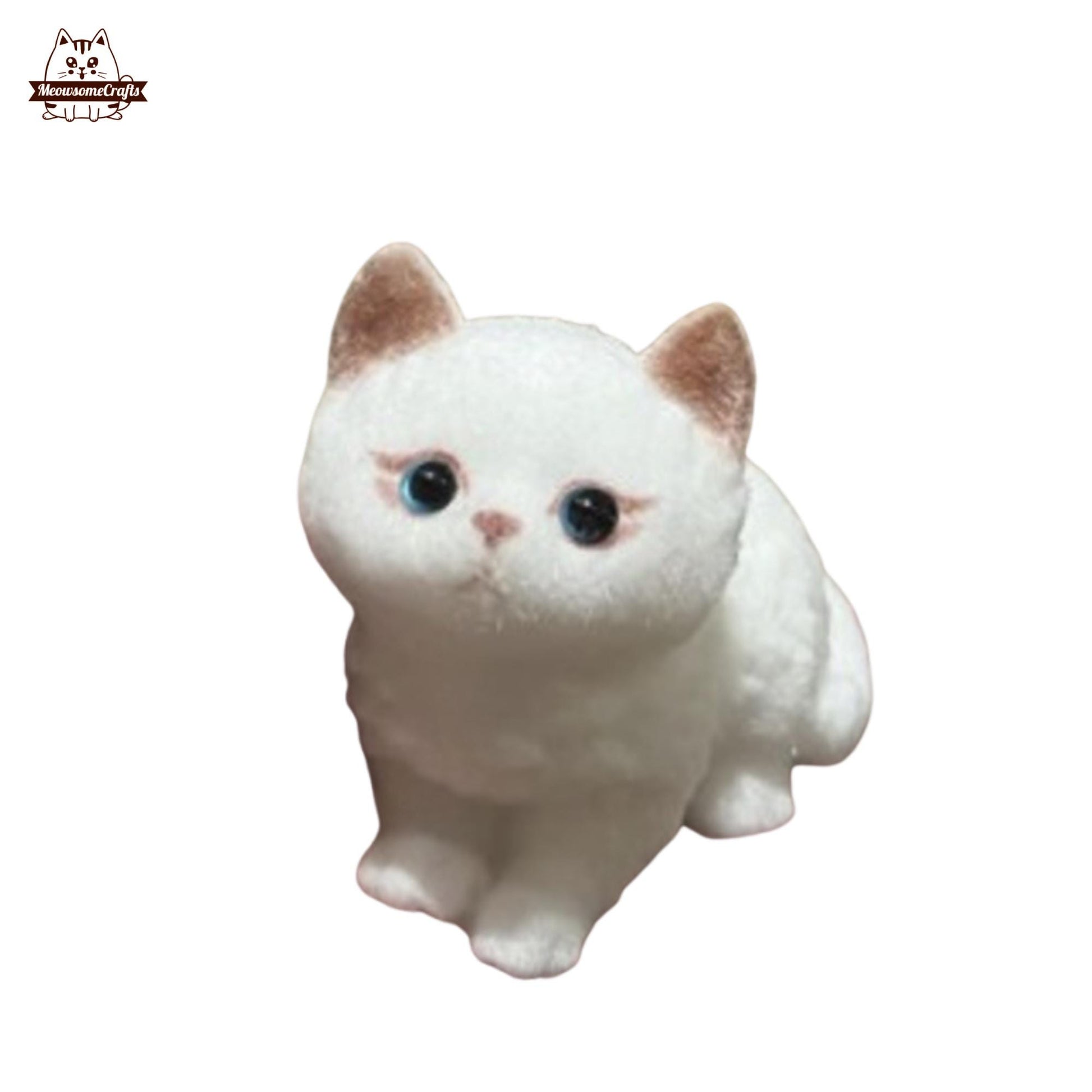 Soft Furry Sitting Kitty Cats Squishy Squeezable Anxiety Stress Relief Sensory Fidget Toy Washable