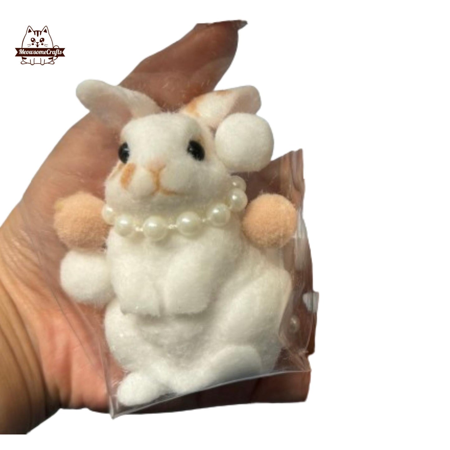 Soft Furry Bunny Rabbit Squishy Customizable Squeezable Anxiety Stress Relief Sensory Fidget Toys