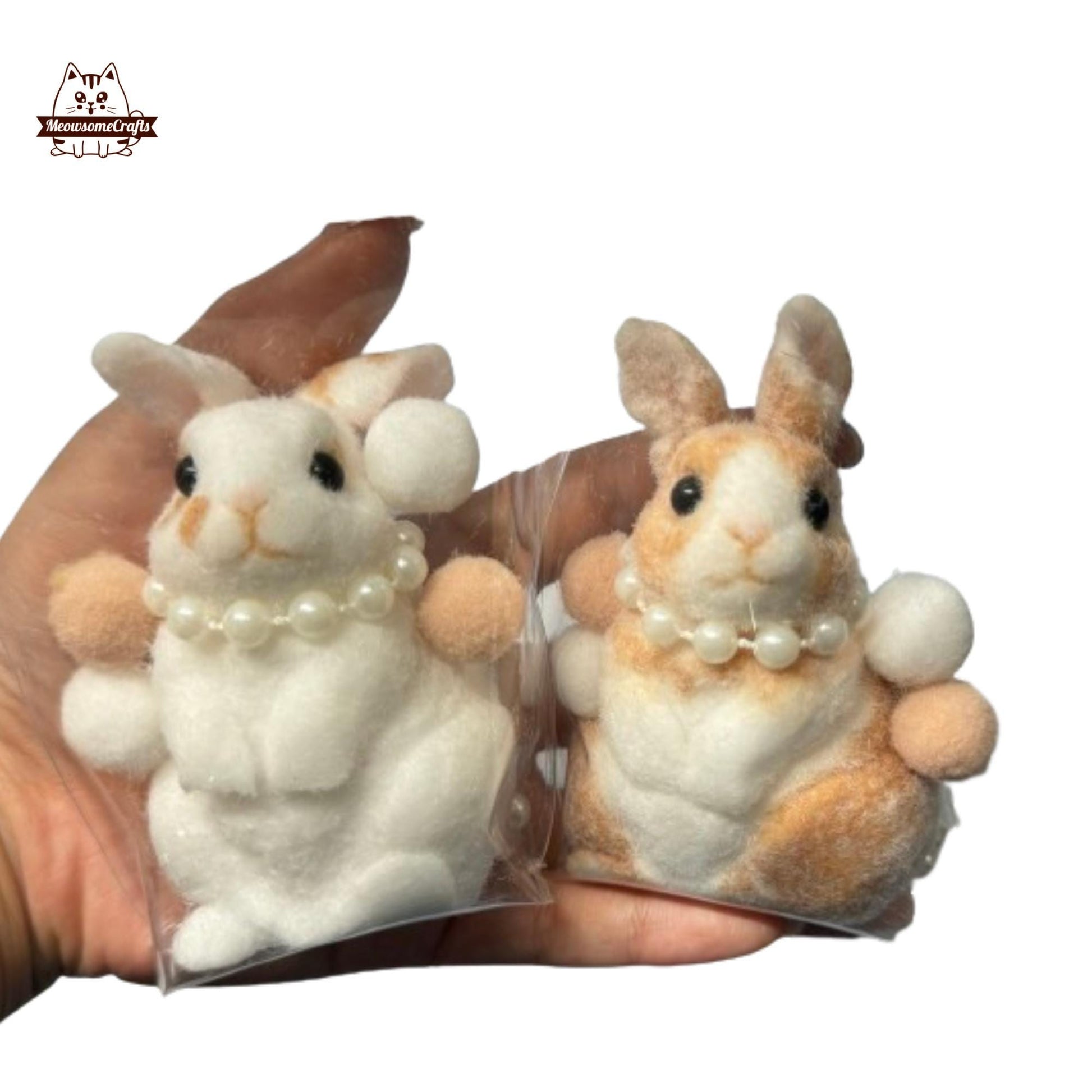 Soft Furry Bunny Rabbit Squishy Customizable Squeezable Anxiety Stress Relief Sensory Fidget Toys