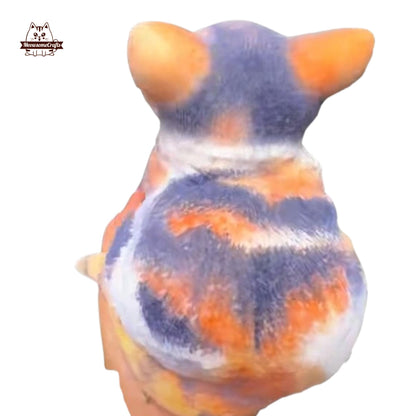 Soft Furry Calico Kitten Cat Squishy Squeezable Anxiety Stress Relief Sensory Fidget Toys