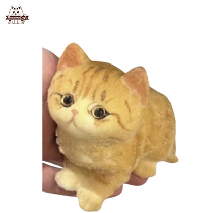 Soft Furry Sitting Kitty Cats Squishy Squeezable Anxiety Stress Relief Sensory Fidget Toy Washable