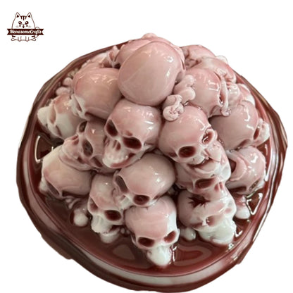 Soft Handmade Skulls Squishy Squeezable Anxiety Stress Relief Sensory Silicone Fidget Toys