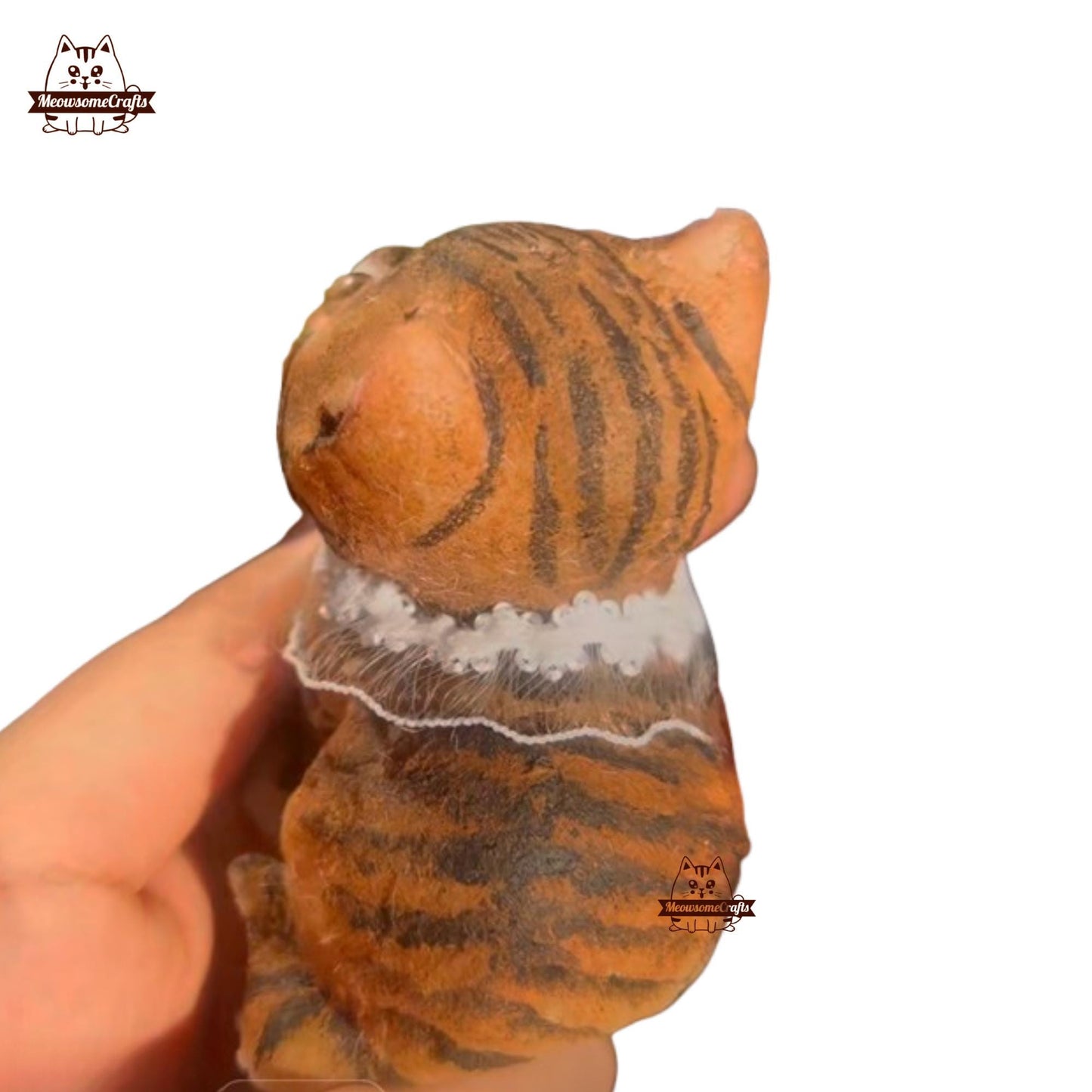 Soft Furry Sitting Orange Kitten Cat Squishy Squeezable Anxiety Stress Relief Sensory Fidget Toys