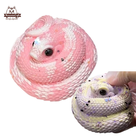 Handmade Soft Snake Squishy Squeezable Anxiety Stress Relief Sensory Fidget Toys