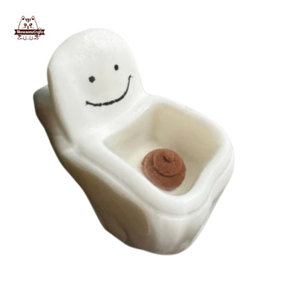 Handmade Smiling Toilet Squishy with Poop Squeezable Anxiety Stress Relief Sensory Fidget Toy