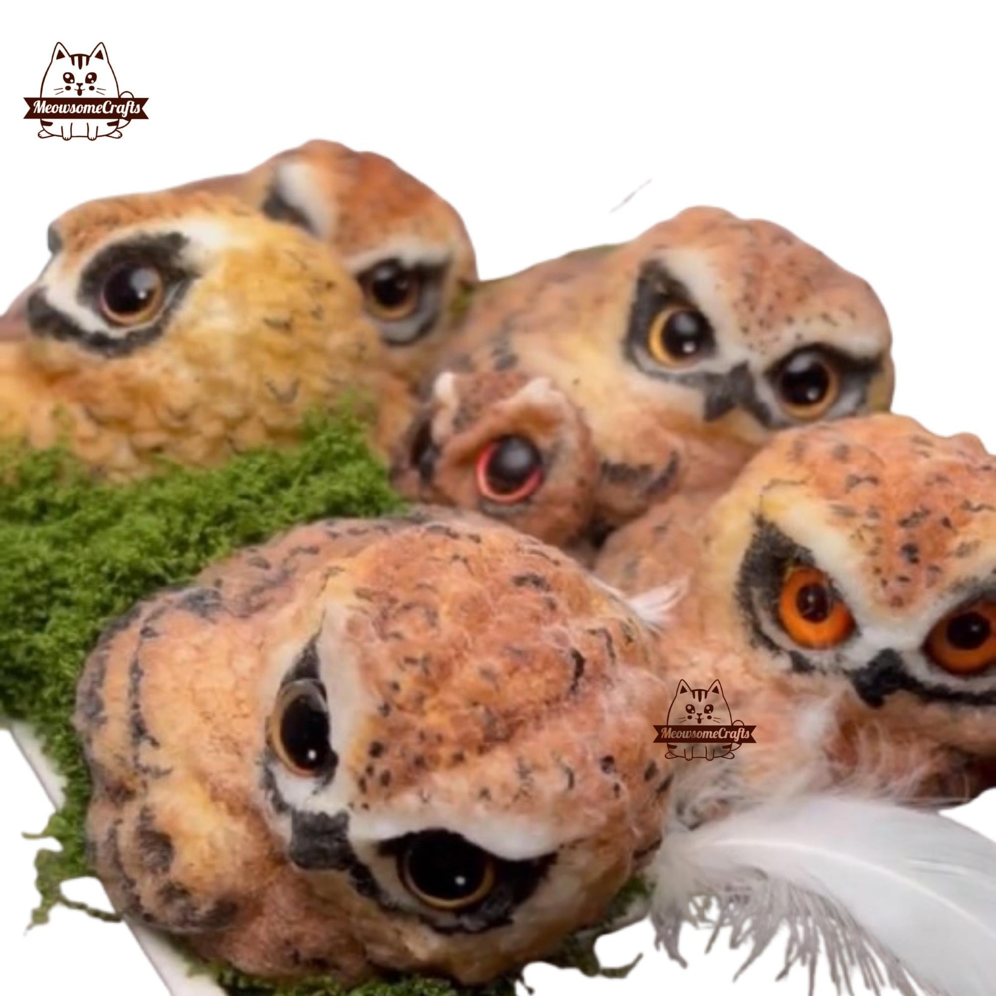 Soft Furry Owl Bird Animal Squishy Squeezable Anxiety Stress Relief Sensory Fidget Toys