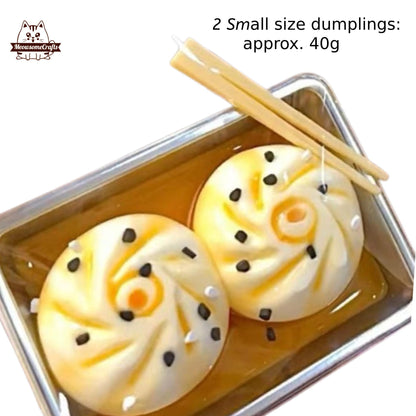 Dim Sum Soup Dumplings Food Taba Squishy Squeezable Anxiety Stress Relief Sensory Fidget Toy - 2 small size - Squishy