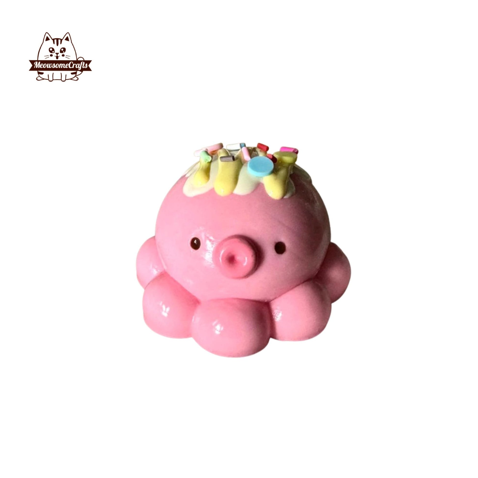 Kawaii Octopus Squishy Keychain Squeezable Anxiety Stress Relief Sensory Fidget Toys - Pink - Squishy