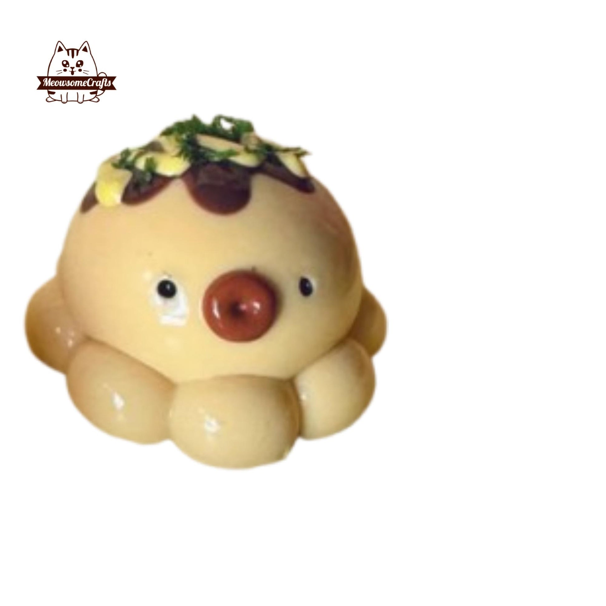 Kawaii Octopus Squishy Keychain Squeezable Anxiety Stress Relief Sensory Fidget Toys - Yellow - Squishy