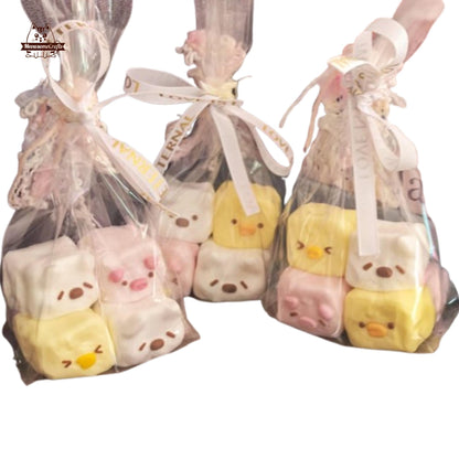Kawaii Furry Pig Chick Dog Bear Faces Animal Handmade Squishy Fidget Toy
