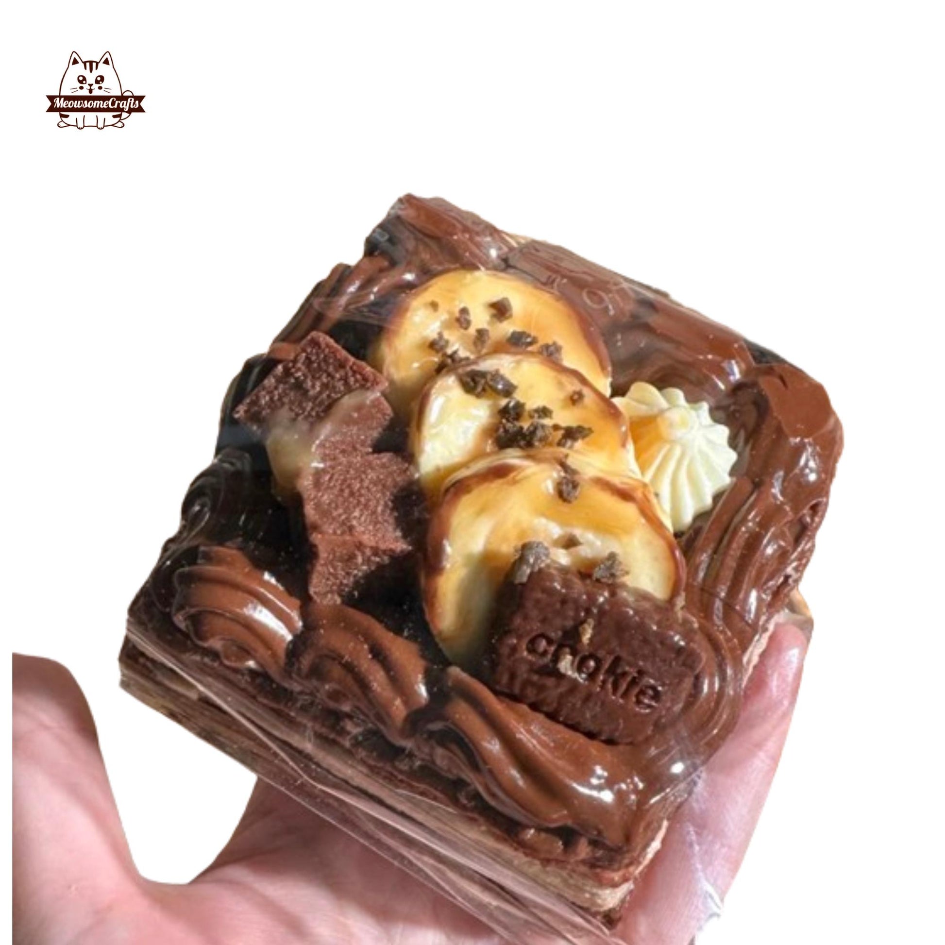 Soft Chocolate Cake Taba Squishy Squeezable Anxiety Stress Relief Sensory Fidget Toy
