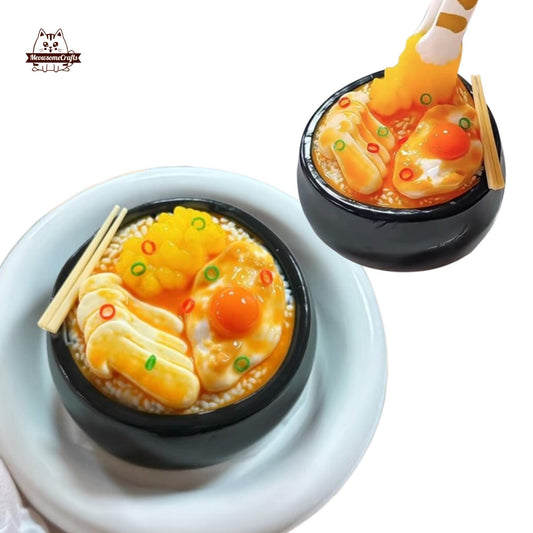 Cute Taba Squishy Stone Pot Rice Food Squeezable Anxiety Stress Relief Sensory Fidget Toys
