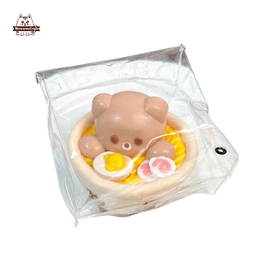Adorable Bear Noodle Taba Squishy Squeezable Anxiety Stress Relief Sensory Fidget Toy