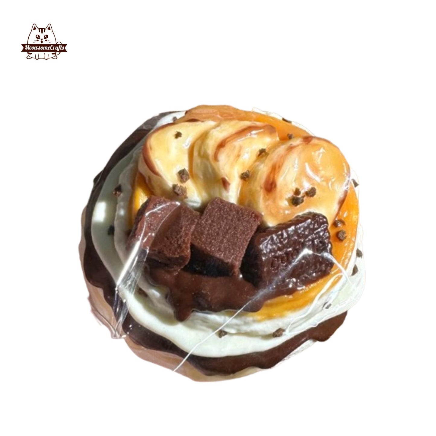 Soft Chocolate Cake Taba Squishy Squeezable Anxiety Stress Relief Sensory Fidget Toy